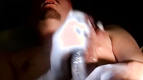 Straight guy cums hard after masturbation and blow from perv