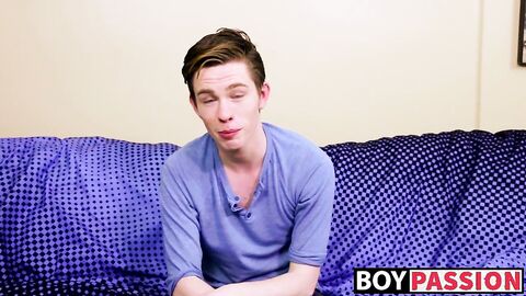 Twink interviewed before shoving fingers inside of his ass