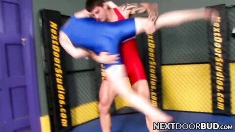 Tyler Torro and Rick McCoy wrestle and bareback fuck