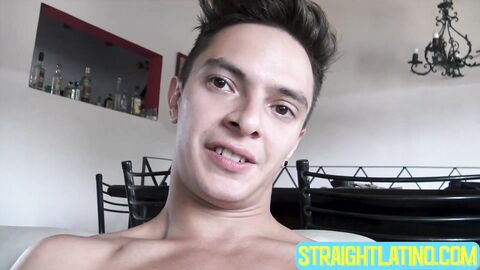 Attractive hottie Tincho chokes on my cock after I touch his god like body