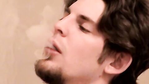 Horny straight stud Maxxx Pound released his load after a softcore jerking and smokin