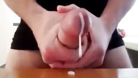 Amateur Guy Strokes His Massive Dick
