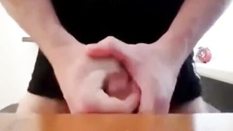 Amateur Guy Strokes His Massive Dick
