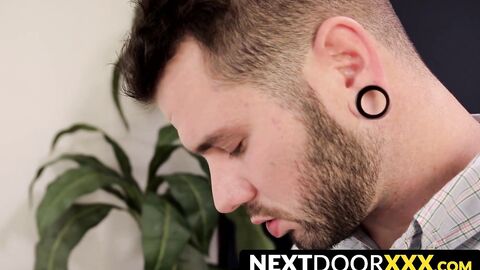 NextDoorXXX.com - Threesome jock bareback sex party on office table