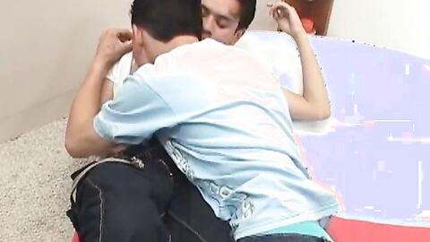 Barebacked twink gets ravaged ass blasted with hot cum