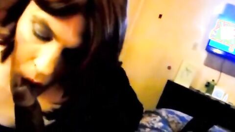 Crossdresser Sucks and Fucks BBC