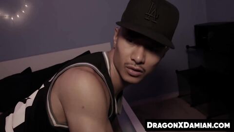Caged Jock and Damian Dragon revel in our ass stretching bonding