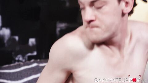 Hot neighbor Cayden Clay offers his big cock to twink Edward Terrant for a hard ride