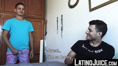 LatinoJuice.com - Handsome Ayun intensely slams his friend Mauris butthole until he c