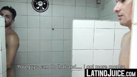 LatinoJuice.com - Gay latino Faisul succumbs to handsome Liams enormous fat penis