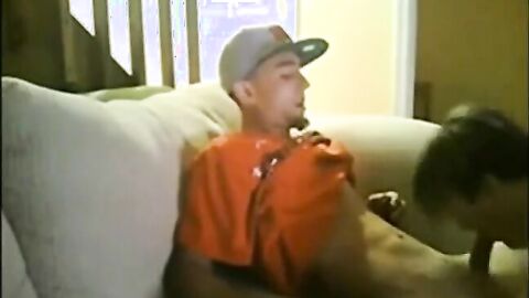 Daddy Gives Twink Thug His First BJ