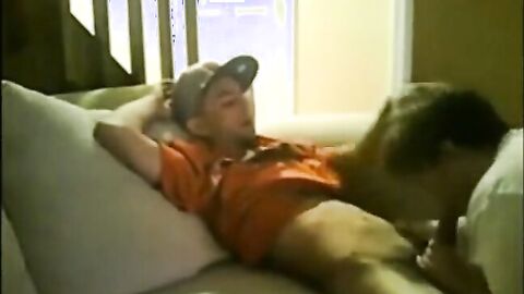 Daddy Gives Twink Thug His First BJ