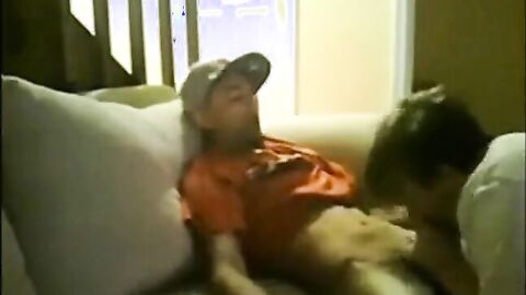 Daddy Gives Twink Thug His First BJ