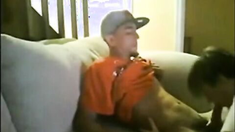Daddy Gives Twink Thug His First BJ