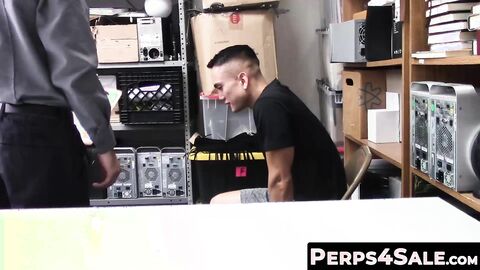 Perps4Sale.com - Twink bearded gay guard makes hunk suspect suck his cock