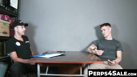 Perps4Sale.com - Tattooed stud Zak Bishop dominated horny officer Jace