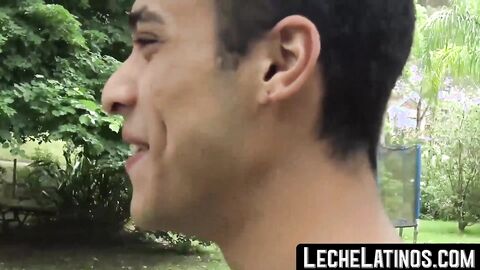 Young Latino twink experiences his first gay sex at last