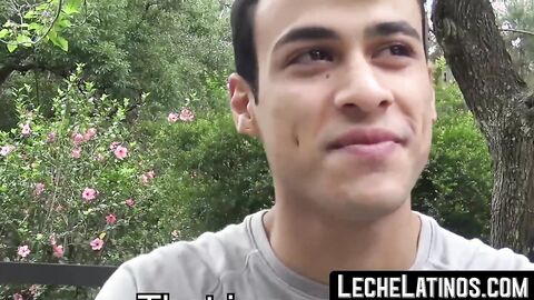 Young Latino twink experiences his first gay sex at last