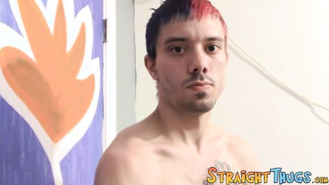 Straight Chad in a steamy hot jack off session for some extra cash