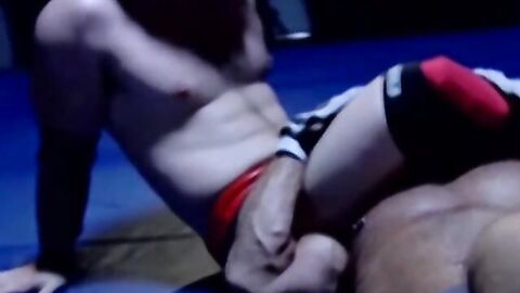Trainer Luca Ciccone joins in a hot steamy trio tormenting with a twink sub