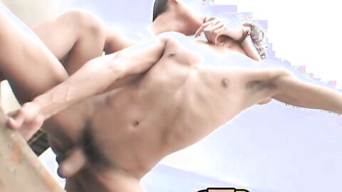 Latino twinks bareback and suck each other before cumming