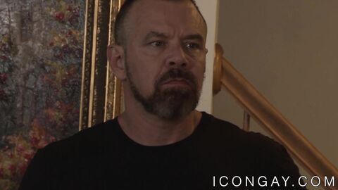 Naughty gay makes anal love with boyfriends beefy father