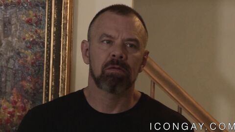 Naughty gay makes anal love with boyfriends beefy father