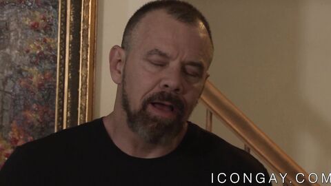 Naughty gay makes anal love with boyfriends beefy father