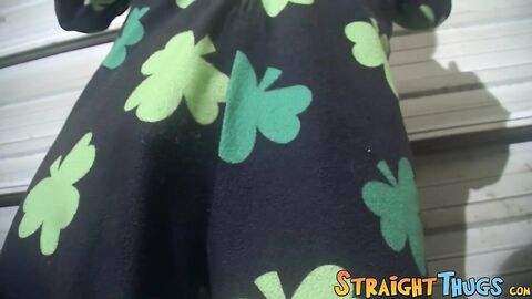 Bearded straight man making his lovely dick cum hard