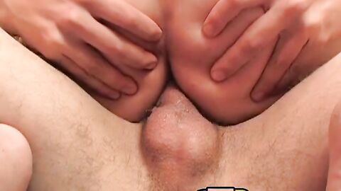 Cute Latino sprays cum after intense bareback ass drilling