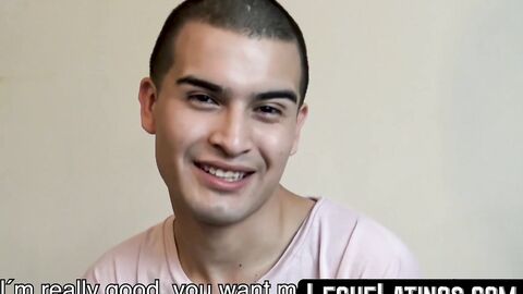 Before POV a gay Latino blows dick with his back and face exposed