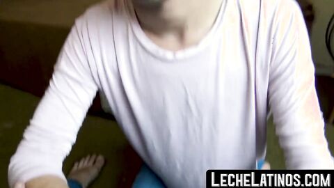 Before POV a gay Latino blows dick with his back and face exposed