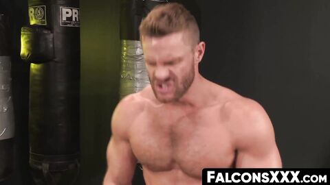 FalconsXXX.com - Landon Conrad pins Shawn in doggy style for a raw anal pounding