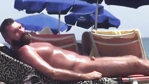 Big-Cock Daddy Bear at the Beach