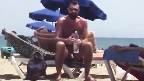 Big-Cock Daddy Bear at the Beach