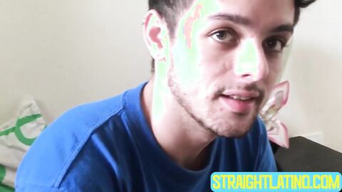 Attractive Maximiliano explodes gooey cum while getting rimmed