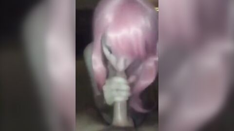 Crossdresser POV Blowjob and Cum Swallow
