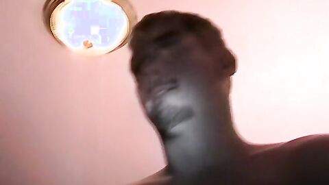 Straight guy masturbates before giving facial to mature homo