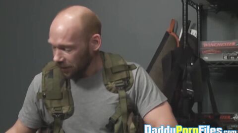 Amazing hardcore ass fucking in threesome with Mike Tanner and his comrades