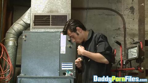Hunk Brett Cox joins in a steamy wild threesome with the hot daddies