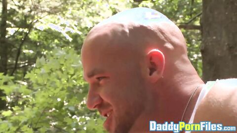 Hunk hairy dudes in a wild steamy compilation of cum splashing with Chad Brock
