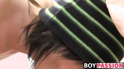 Blonde teen Miles ass stretched hardcore doggystyle after BJ