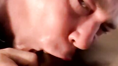Throbbing cock amateur gets kinky and passionate blowjob