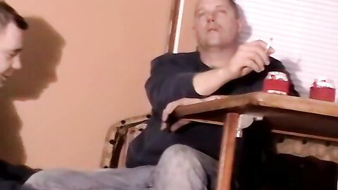 Two mature homosexuals have a blowjob session together