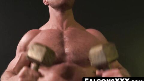FalconsXXX.com - Landon Conrad mounts Adam from above for a raw flip-fuck