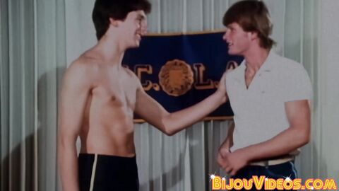 College jock Jacques have an intimate session of solo masturbating