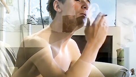 Smoking cig and a gentle cock massage by stunning Shane Allen