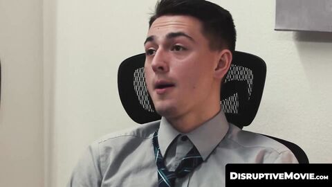 DisruptiveMovie.com - Masyn Thorne blasts his load on Carter Woods' face in office sc