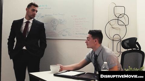 DisruptiveMovie.com - Masyn Thorne blasts his load on Carter Woods' face in office sc