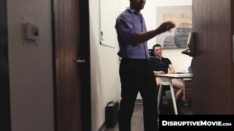 DisruptiveMovie.com - Masyn Thorne blasts his load on Carter Woods' face in office sc